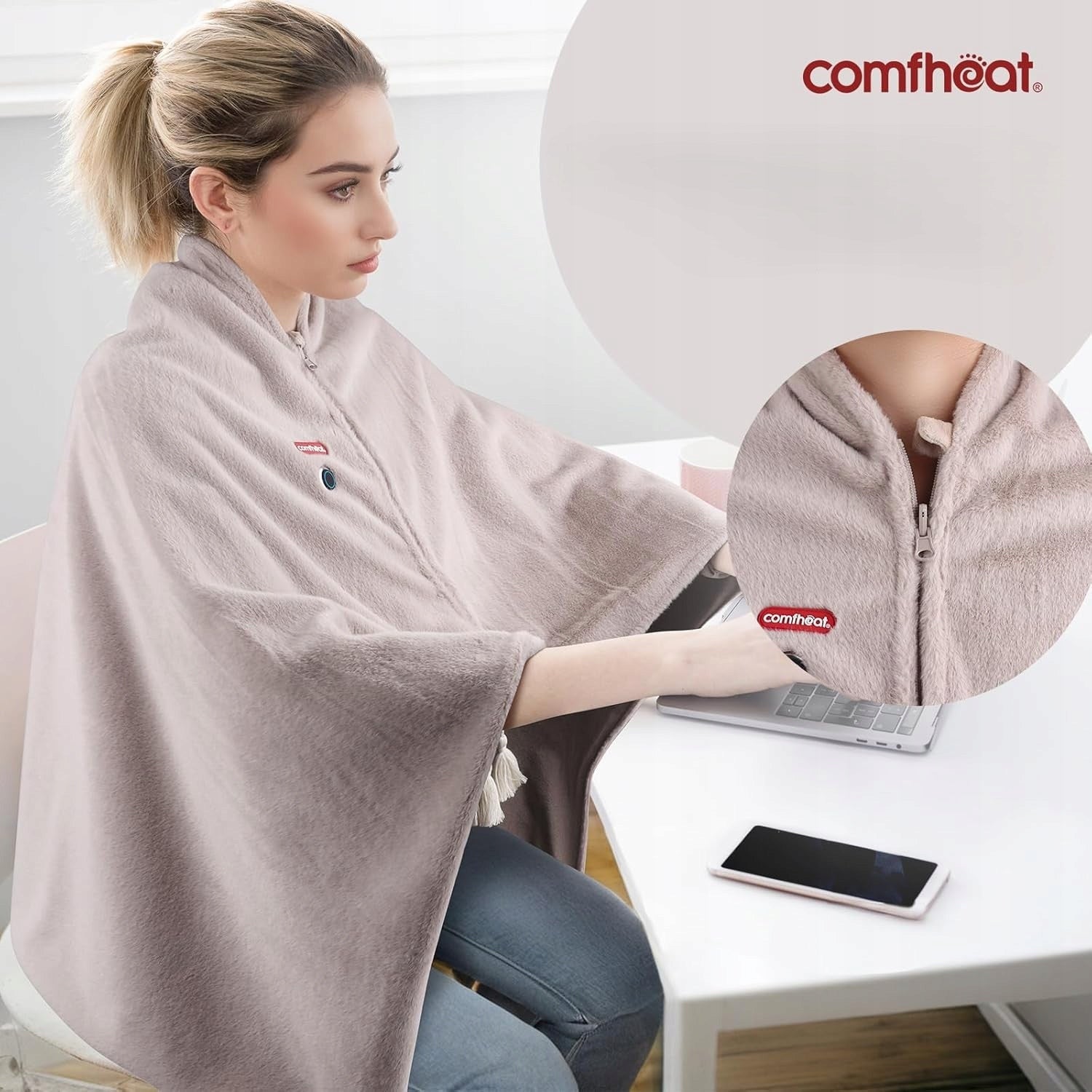 Poncho Heated Electric Heating Blanket Large Assumed USB Medical device no