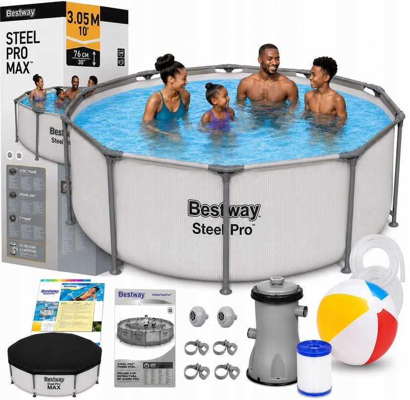 Pool Bestway 305x76 305 x 76 Steel Pro MAX+ Accessories Mega Set 18IN1