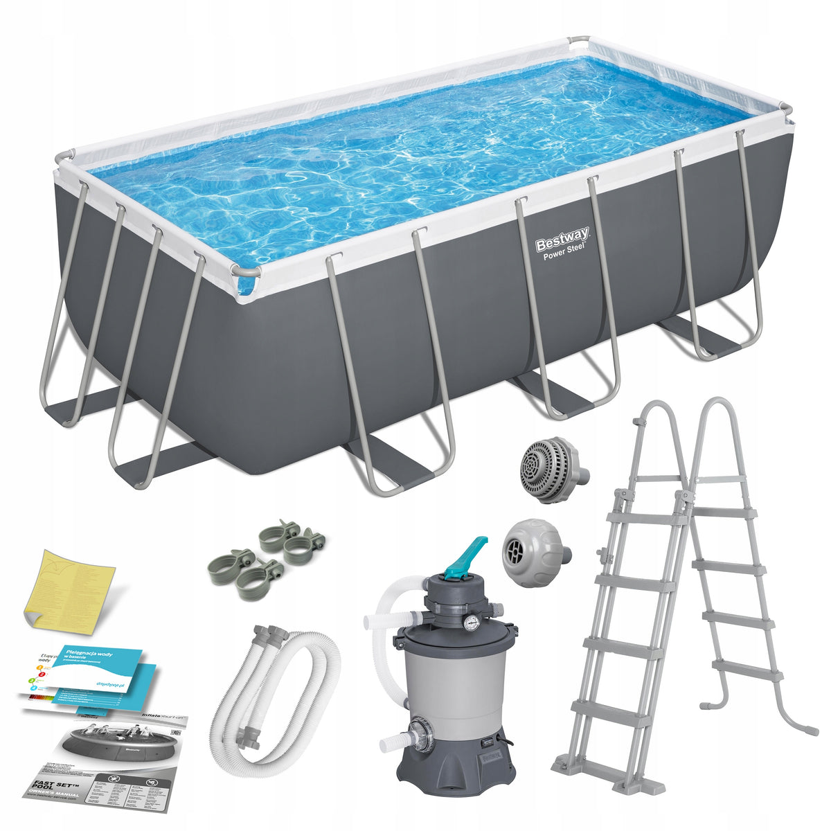 Pool Bestway 56457 rack rectangular 412x201x122 Sand pump