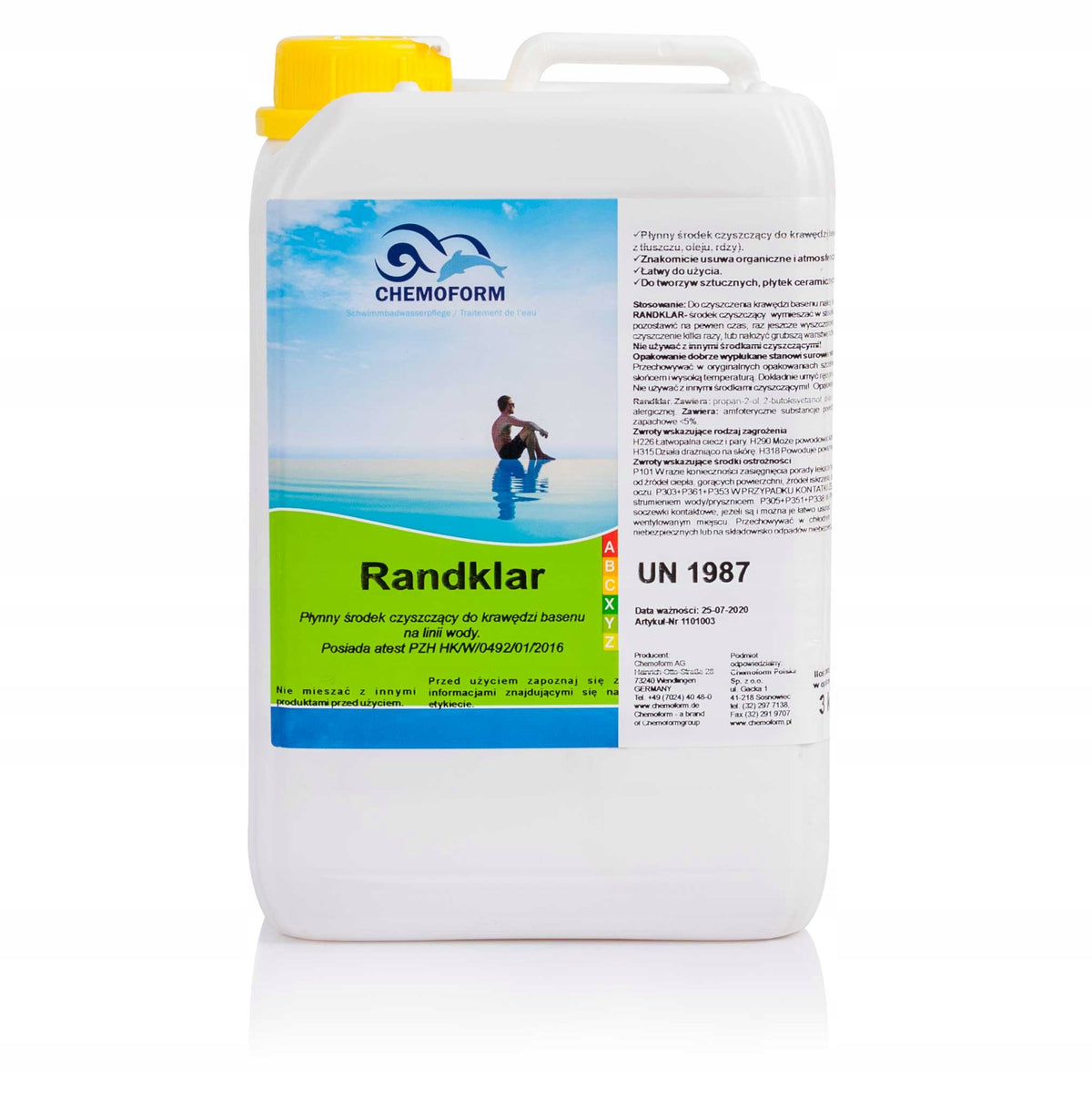 Pool Cleaner Fat Oil Rust RANDKLAR Chemoform 3L