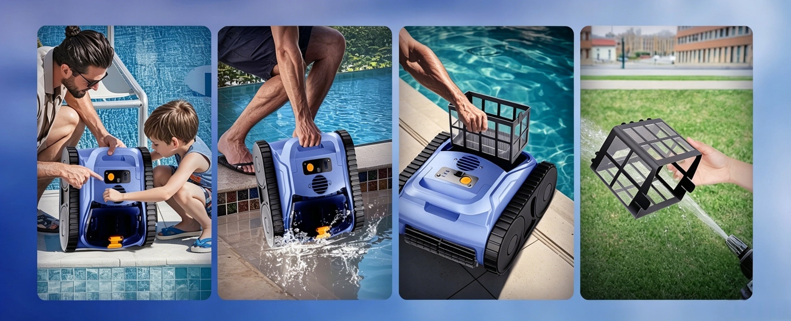 Pool Cleaning Robot Bottom Wall Wireless Seauto + 4LFILTR Product weight with unit packaging 10.9 kg