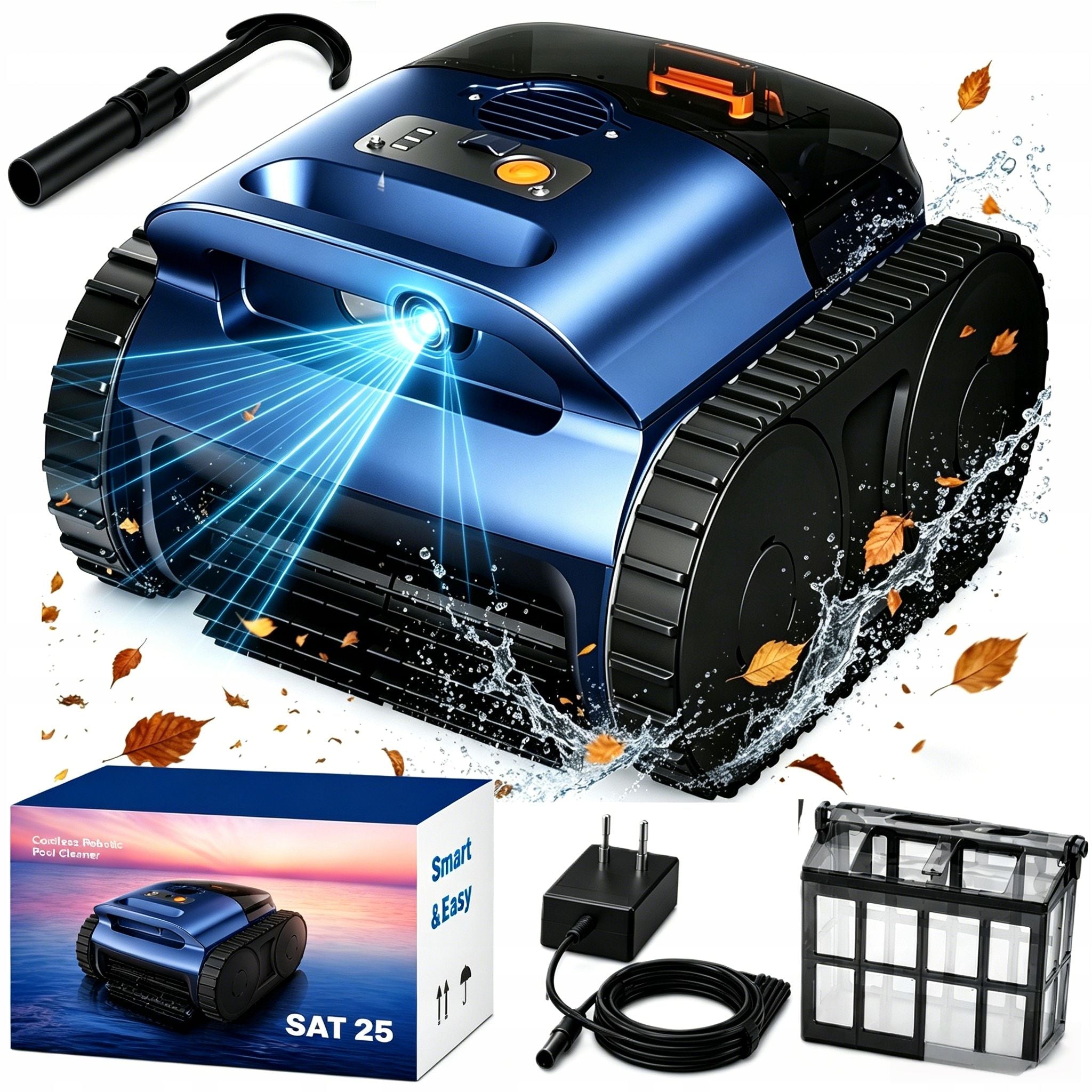 Pool Cleaning Robot Bottom Wall Wireless Seauto SAT25 + LFILTR