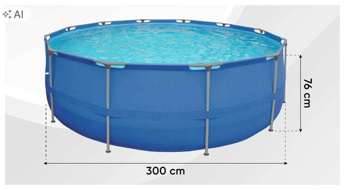 Pool Framed 305x76 Round 10FT Avenli SET MAT PUMP FILTER DISPENSER Manufacturer code BASEN STELAŻOWY OGRODOWY ROZPOROWY