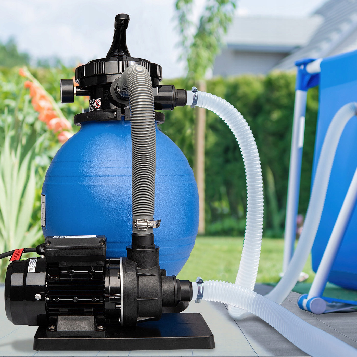Pool Pump Sand Filter + Pool Water Tester 10200L/h Brand Monzana