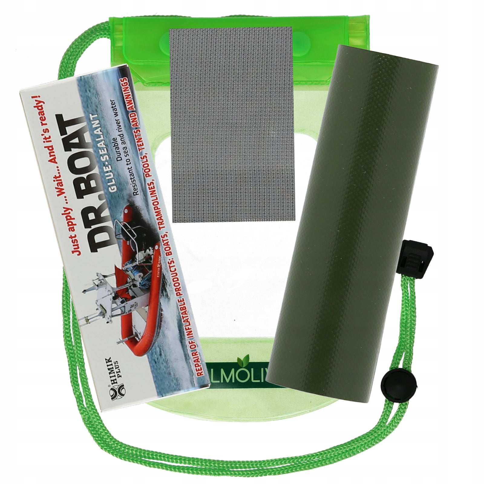 Pool Repair Kit with 2in1 Adhesive Liquid Patch DR.BOAT, Quick Repair Kind repair kit