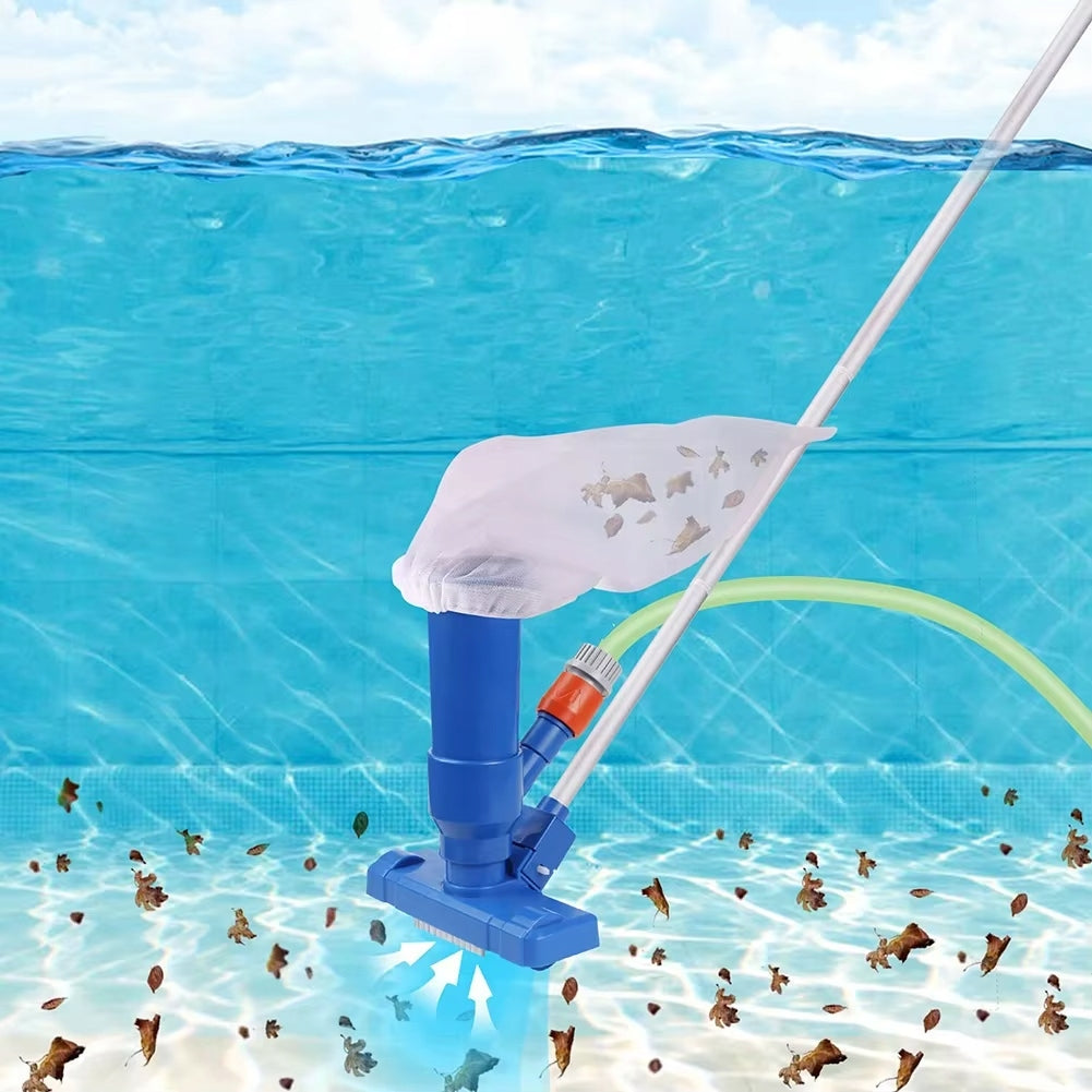 Pool Vacuum Cleaner Bottom Pool Cleaning Kit Mesh Stick Hand Washer Batteries included no