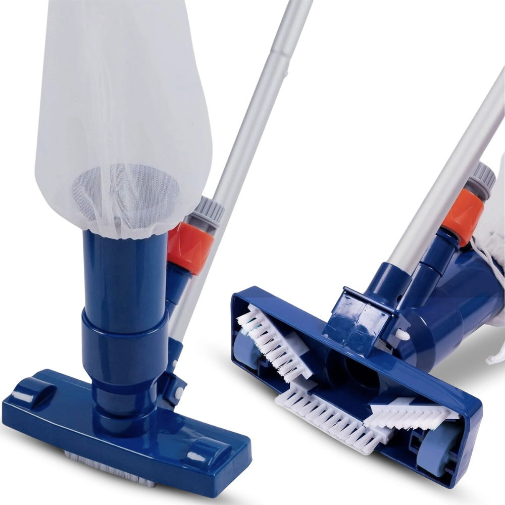 Pool Vacuum Cleaner Bottom Pool Cleaning Kit Mesh Stick Hand Washer Packaging status original