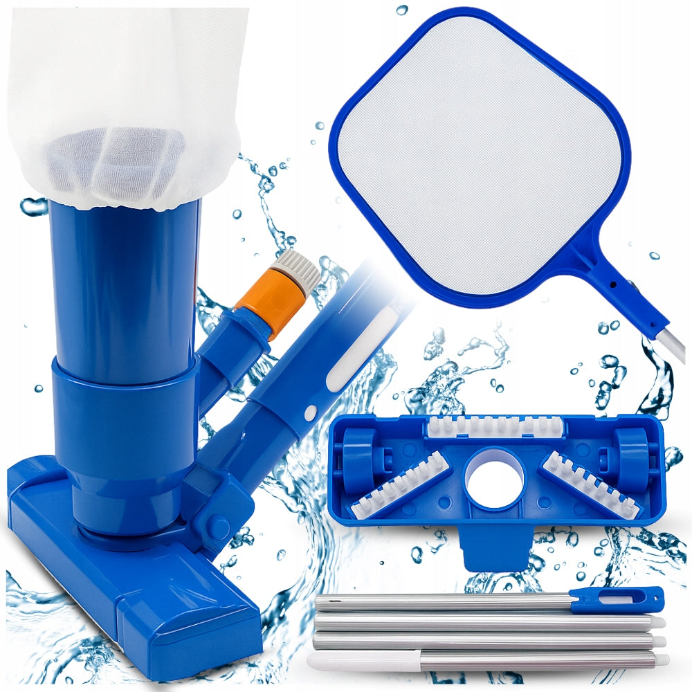 Pool Vacuum Cleaner Bottom Pool Cleaning Kit Mesh Stick Hand Washer