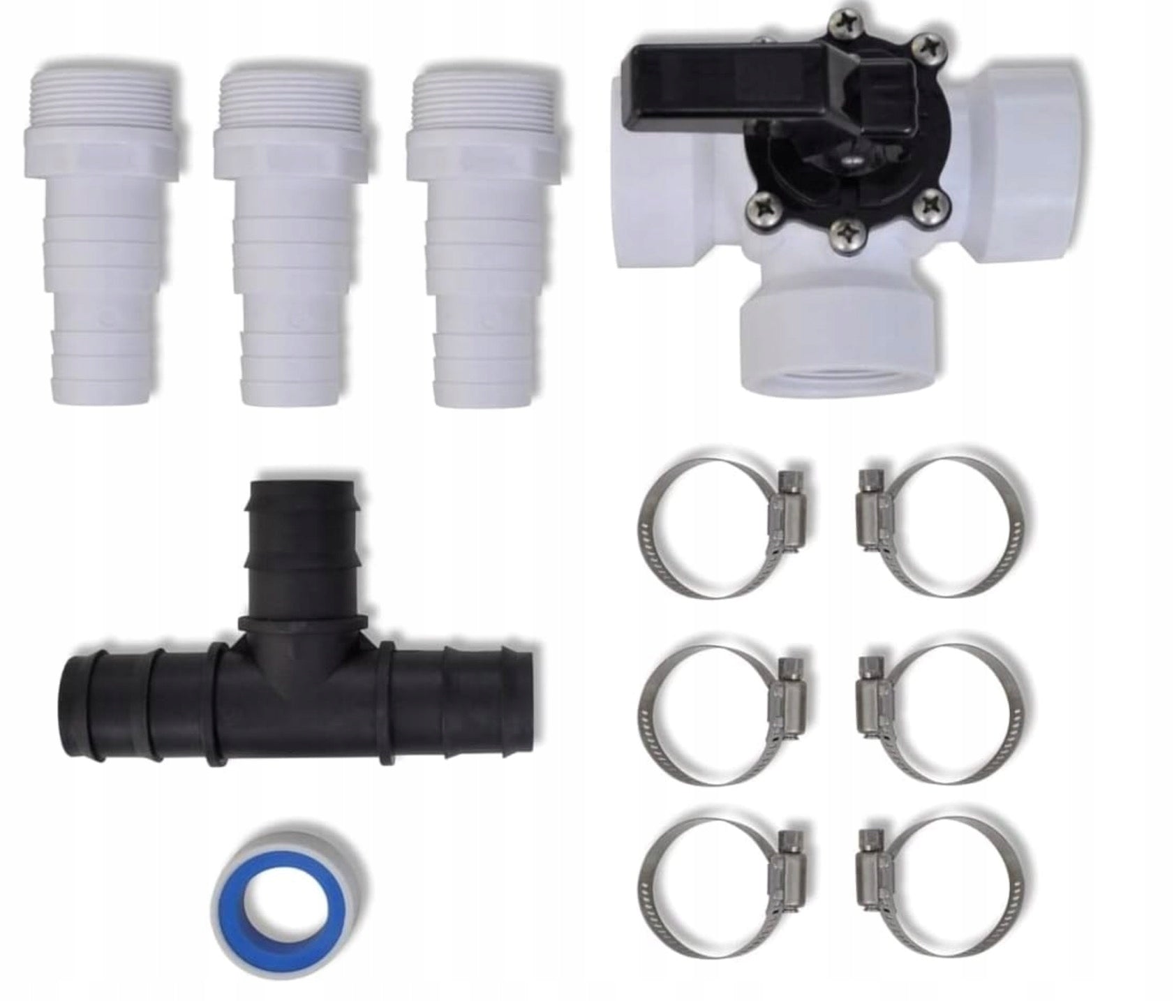 Pool Valve 3-Way CONNECTION 32 and 38mm -- For Pool Hoses