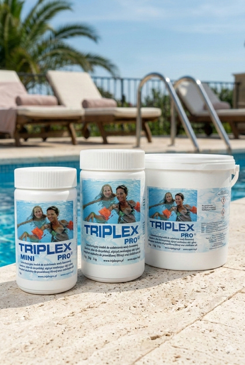 Pool chemistry Triplex Pro 3 kg 15x200g – chlorine tablets 4in1 antialgae Brand TriplexPro