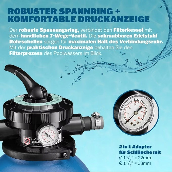 Pool pump sand filter for water 9600 l/h Brand Monzana
