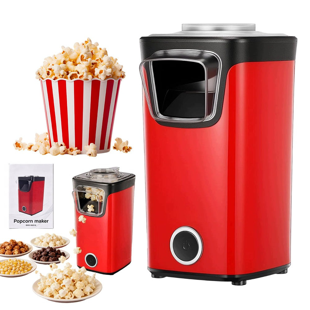 Popcorn Hot Air Maker 1100W Red 3 Minutes Fat Free