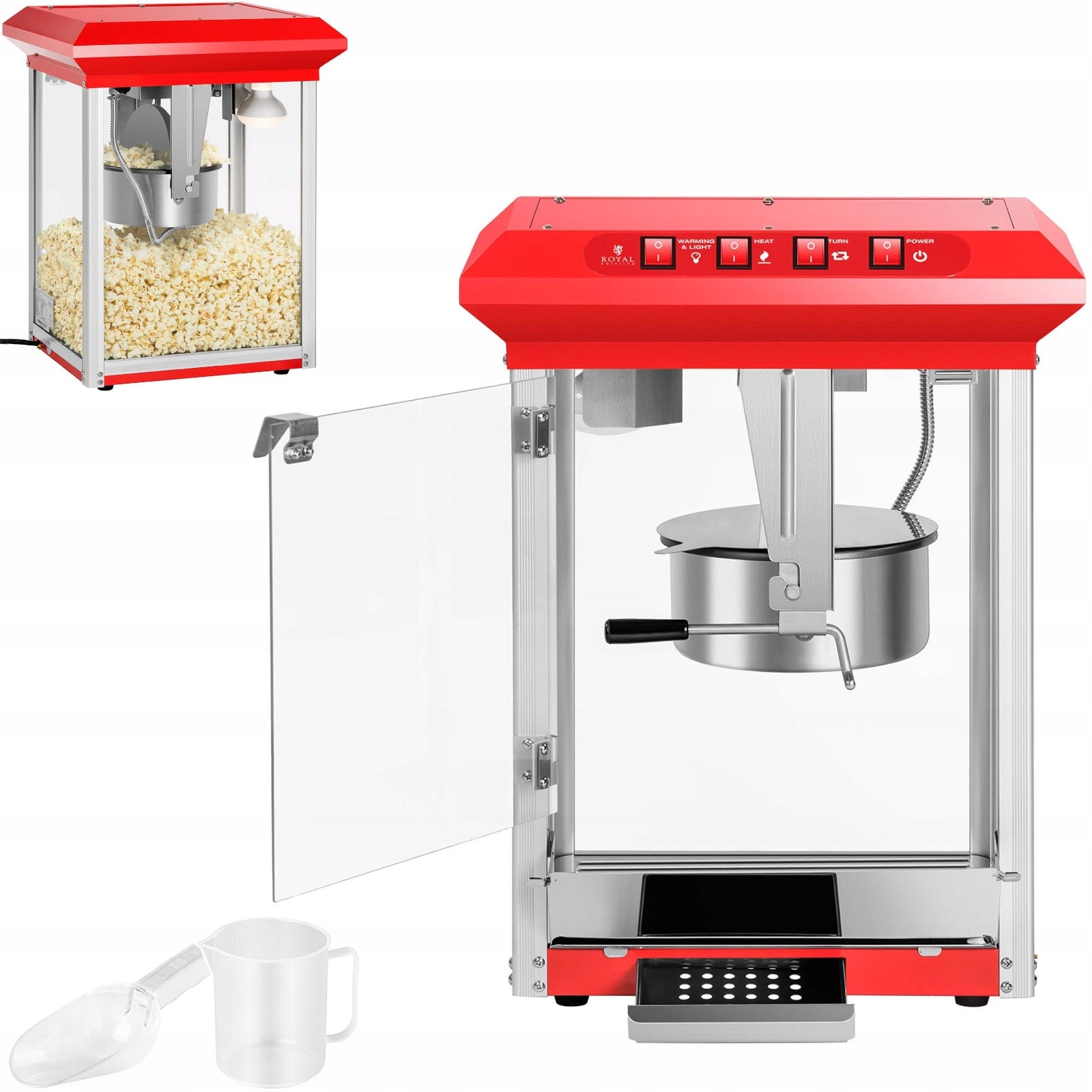 Popcorn machine Royal Catering RCPR-1135 red 1325 W / 10010840 Manufacturer code RCPR-1135