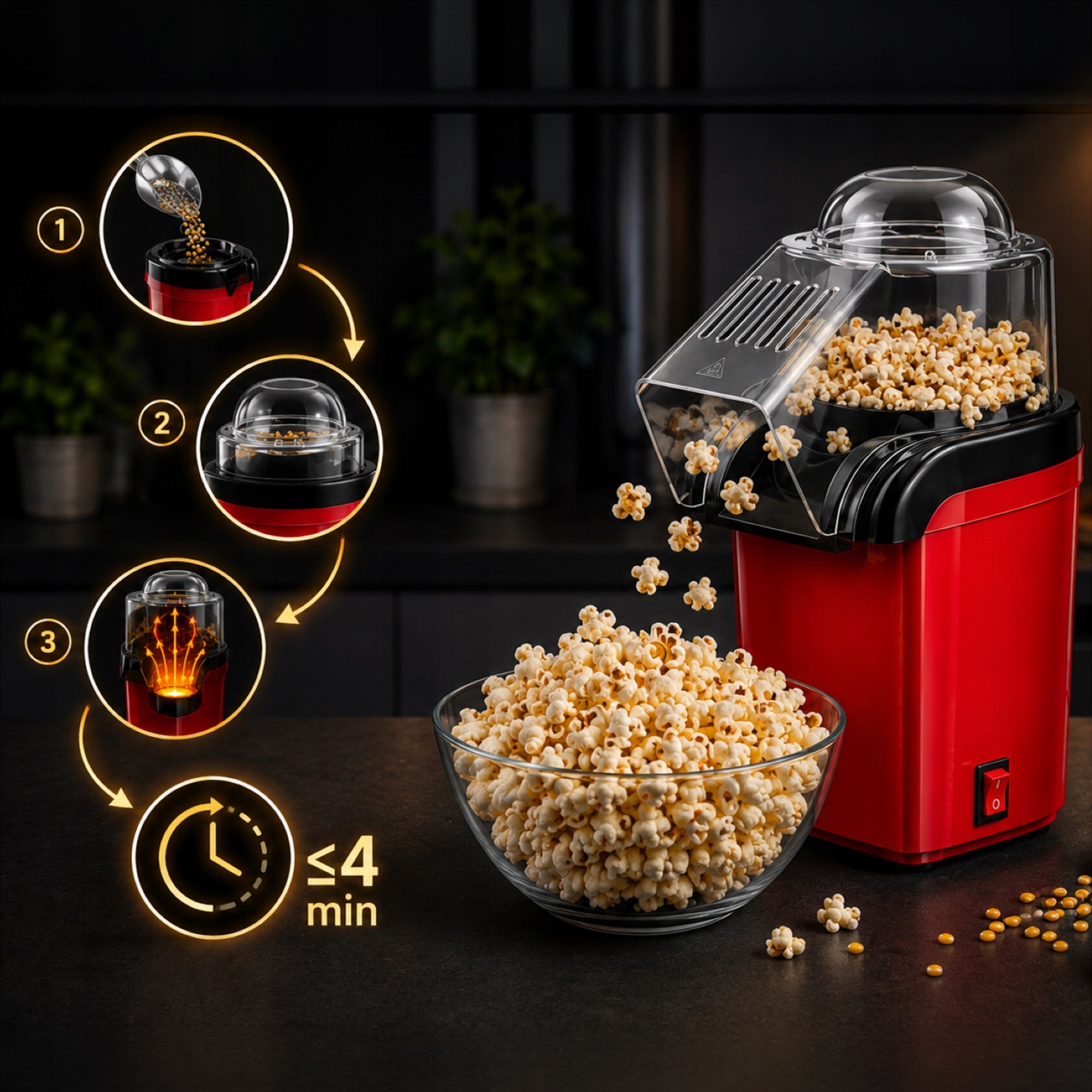 Popcorn machine popcorn machine corn MPM MMP-02 1200 W Manufacturer code MMP-02