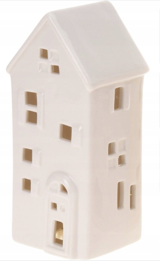 Porcelain house white 16 cm LED decoration Christmas decoration