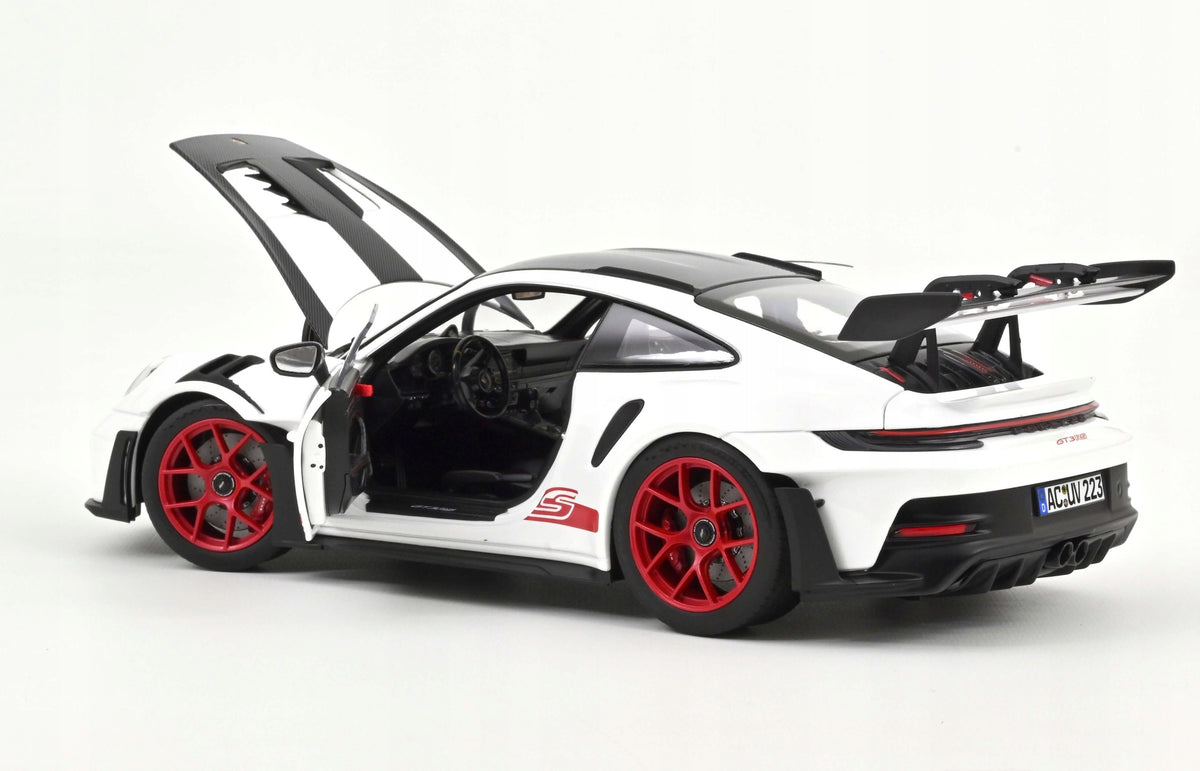 Porsche 911 (992) GT3 RS Weissach Package 2022 White / Pyro Red Norev 1:18 Packaging status original