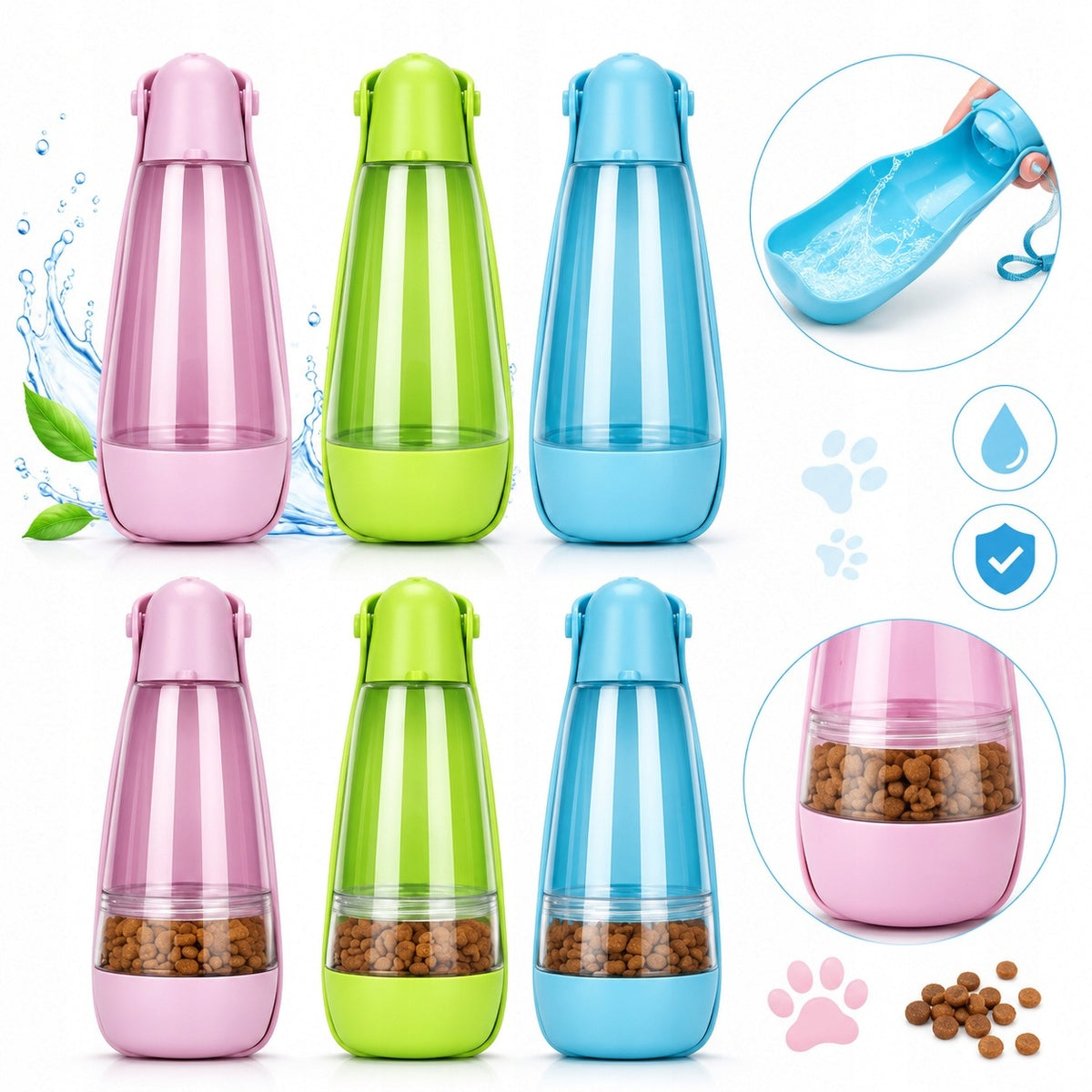 Portable 3in1 Bottle Drinker Tourist Bottle with Bowl for PSA COLORS Manufacturer code MNT-SIG-48