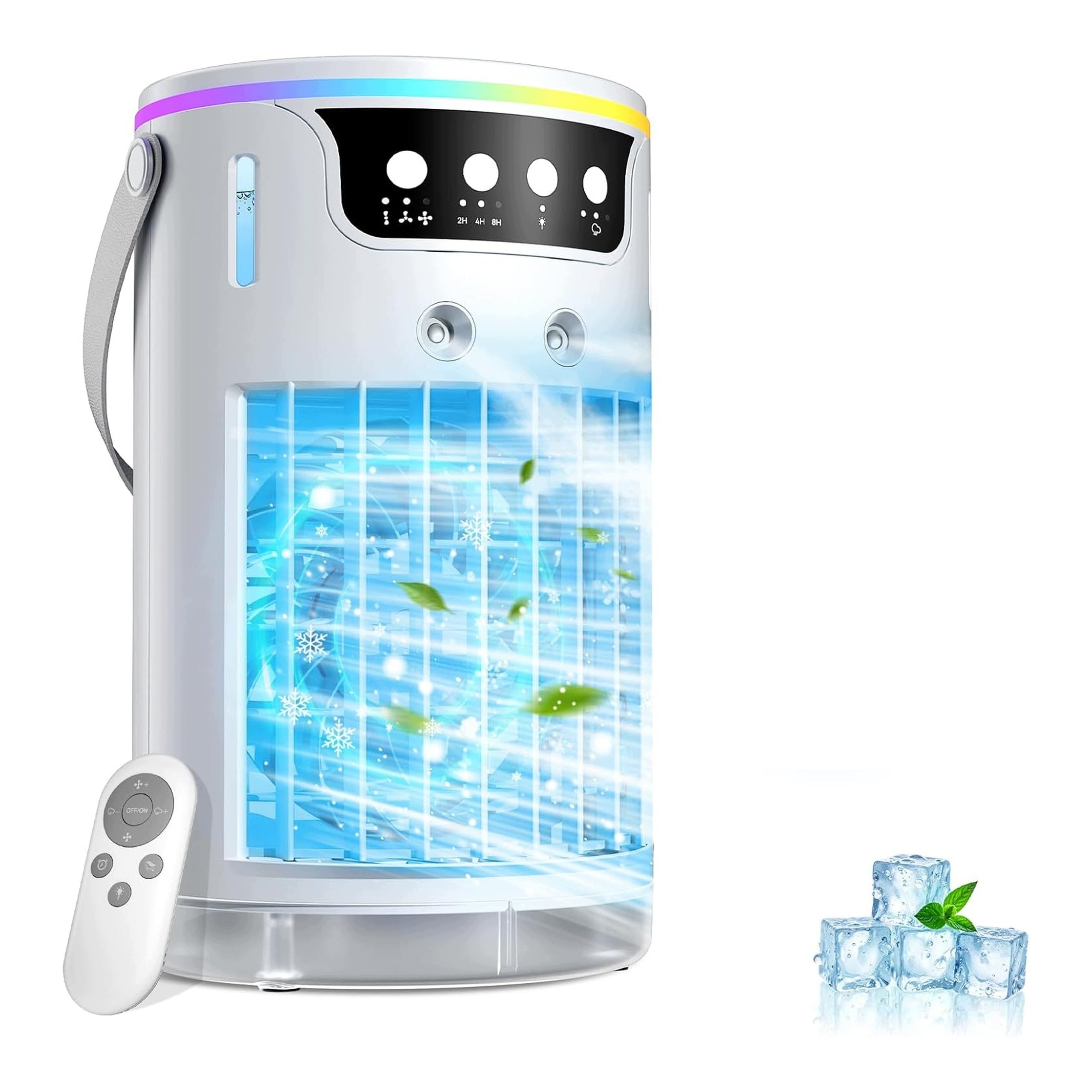 Portable Air Conditioner 4in1 Air Cooler 1200ml Timer 2-4-8h Remote Control