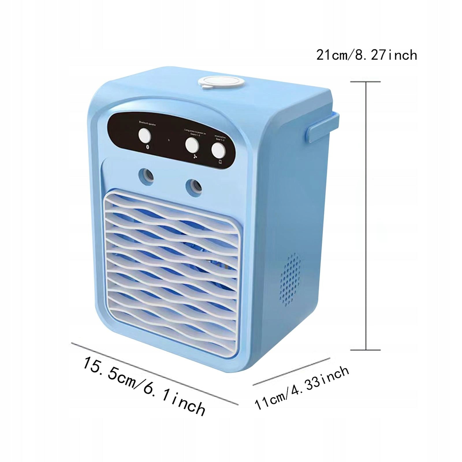 Portable Air Conditioner Efficient Misting Fan Noiseless Powerful Air Blue Medical device no