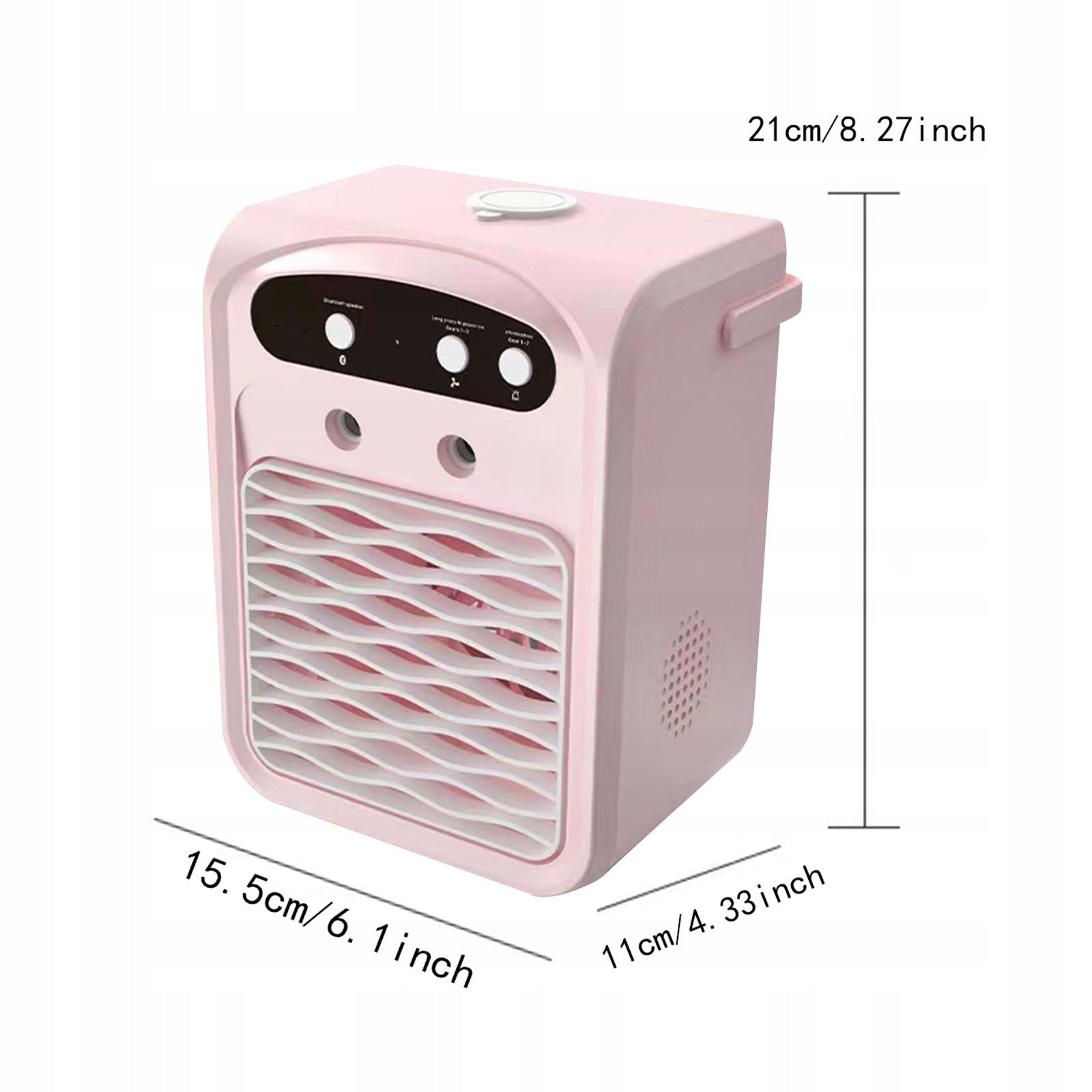 Portable Air Conditioner Efficient Misting Fan Noiseless Powerful Air Pink Medical device no