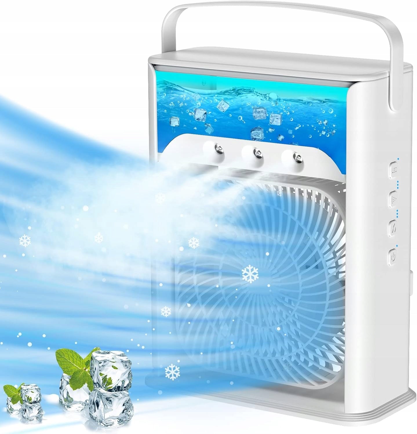 Portable Air Conditioner Fan Cooling Night Light 7 Colors Gift