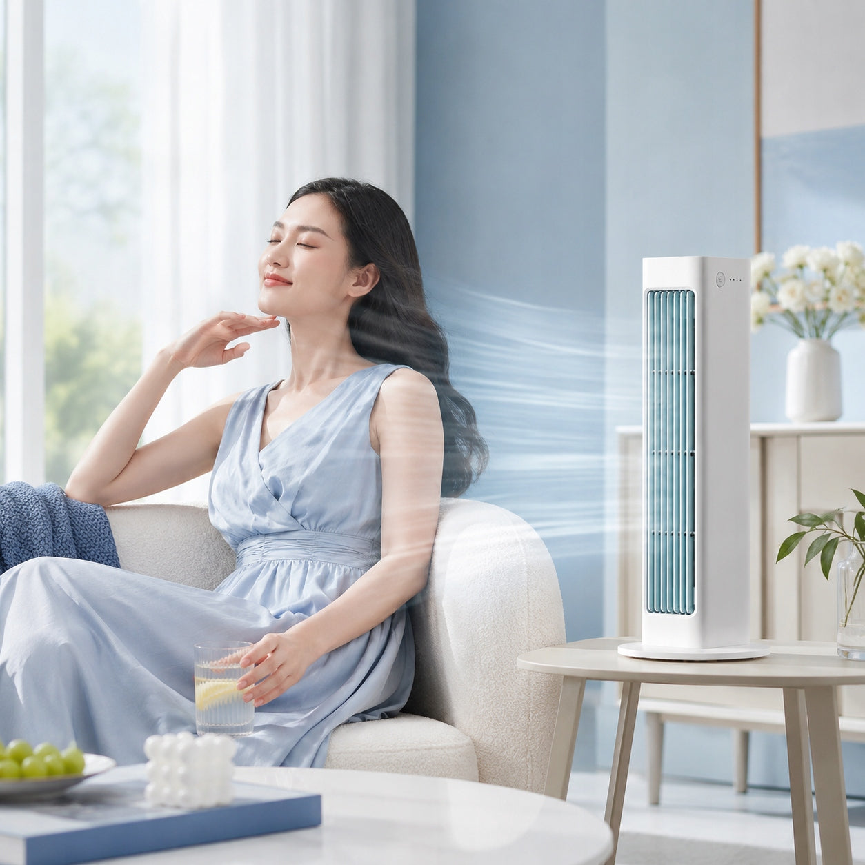 Portable Air Conditioner Fan With 4000mA Remote Wall Fan Brand no brand