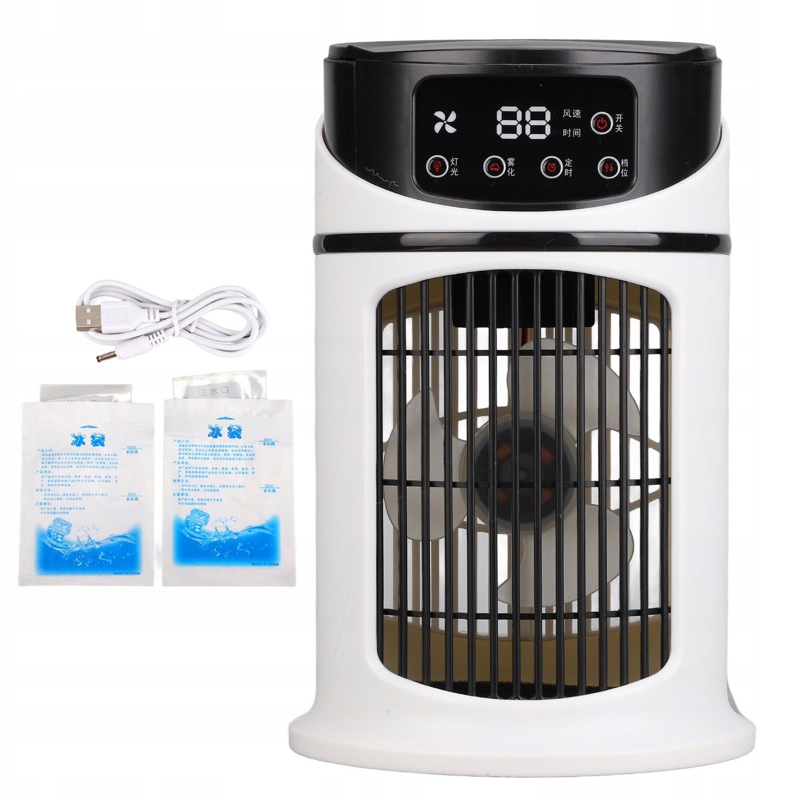 Portable Air Conditioner, Water Timing Cooling Fan with Ice Bag Brand no brand