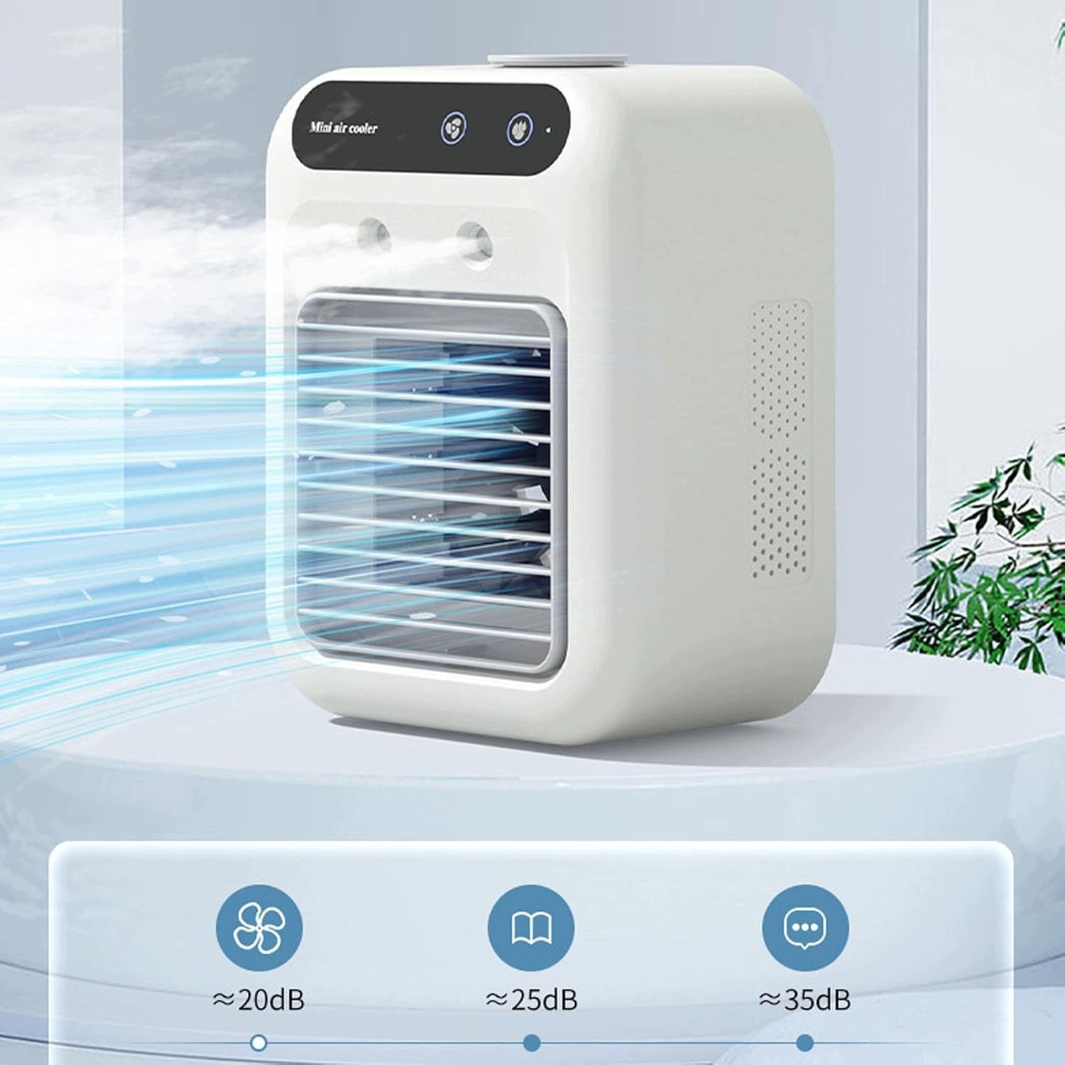 Portable Air Conditioning Mini Air Conditioner Fan 500ml Rechargeable USB N Brand no brand