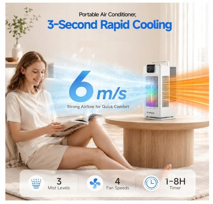 Portable Air Cooling Air Conditioner with F10 Water Mist Sprayer Manufacturer code B0H6MB366N