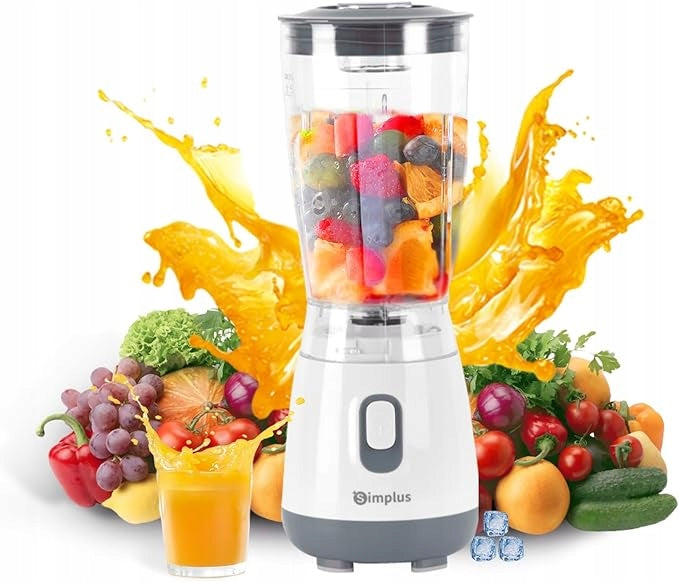 Portable BLENDER Simplus 2 in 1 600 ml Simplus White Grey