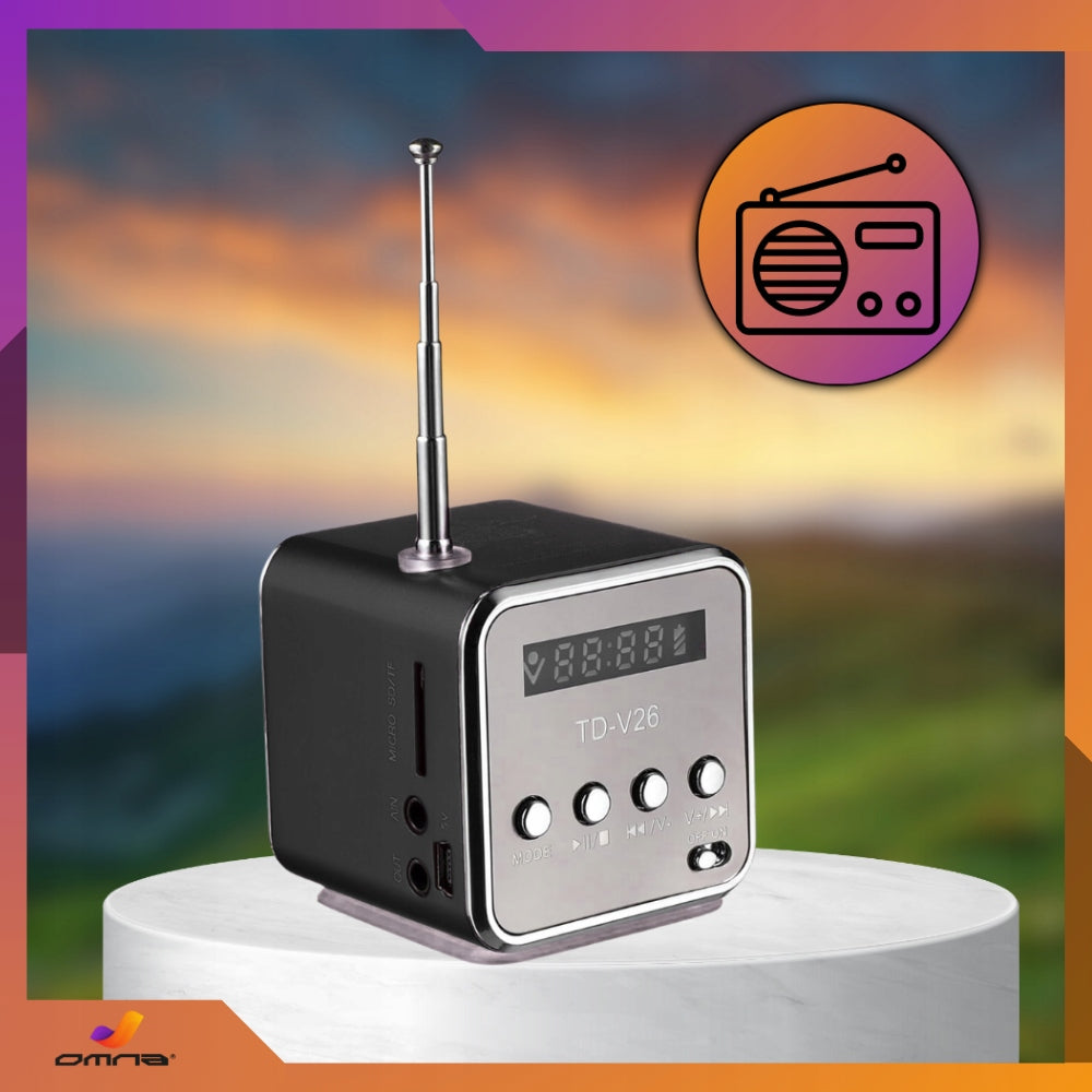 Portable Battery Operated FM Radio with FM Led Speaker USB Kitchen Radio Manufacturer code TD-V26
