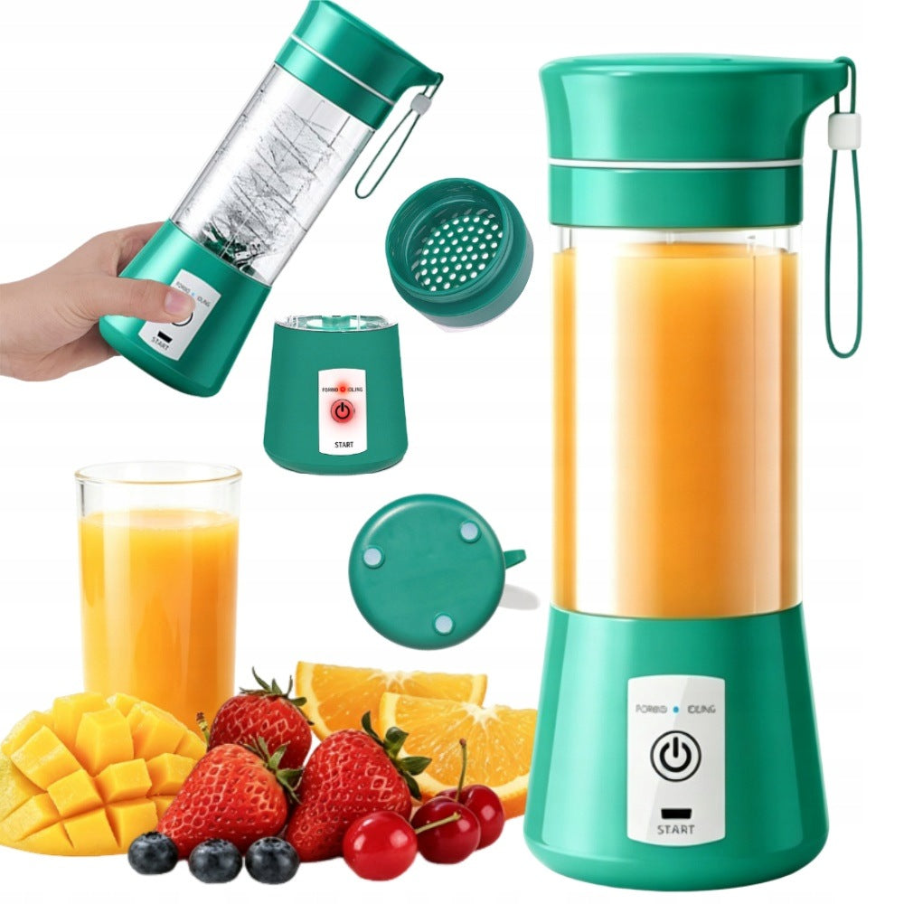 Portable Blender with One-Touch Operation Safe For Daily Use 380ml, Green