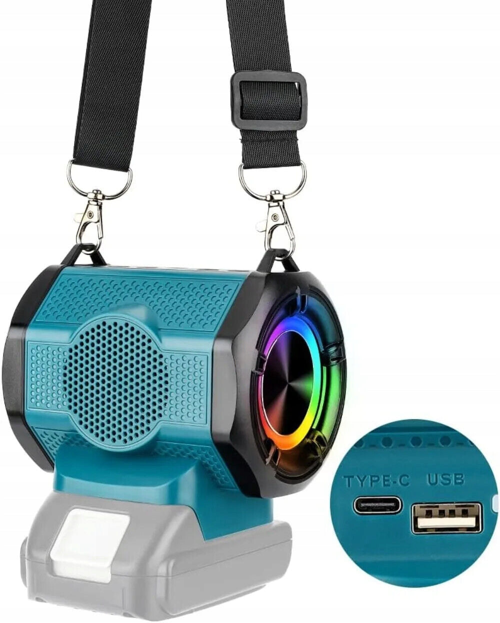 Portable Bluetooth Speaker For Makita 18V Li-ion Battery With USB Type-C