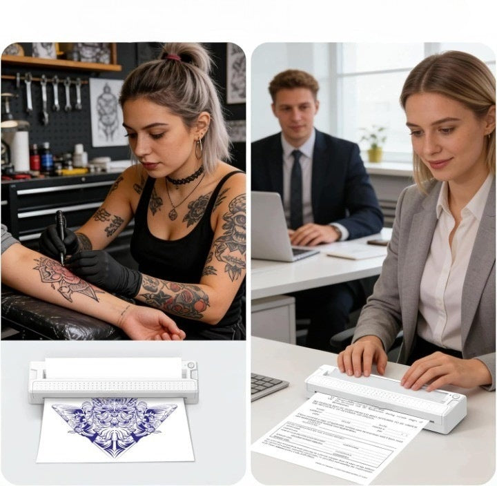 Portable Bluetooth Wireless Printer for A4 Size Tattoo Templates Manufacturer code SDHKU-PL
