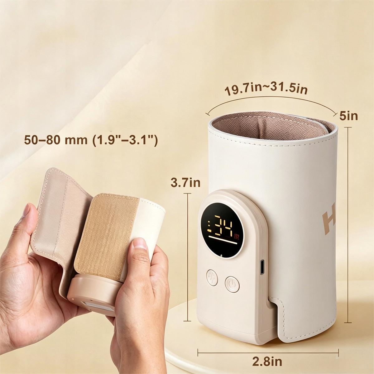 Portable Bottle Warmer 8000mAh Built-in Battery 6 Temp Settings Medical device no