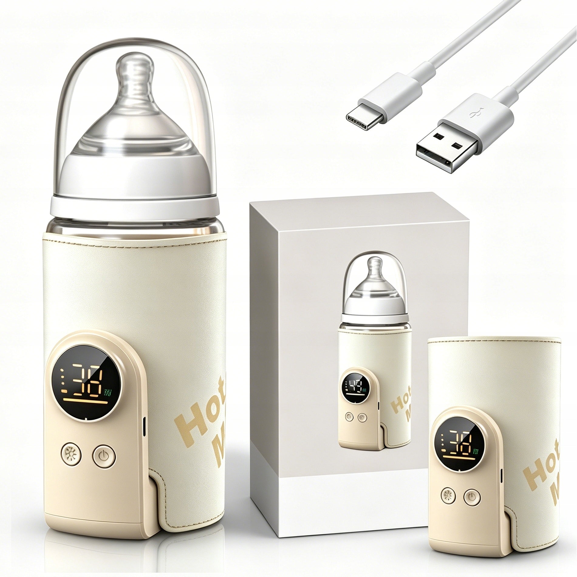 Portable Bottle Warmer 8000mAh Built-in Battery 6 Temp Settings