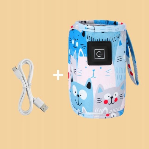 Portable Bottle Warmer, Thermoetui No. 3 - Kitten Blue Kind multifunctional