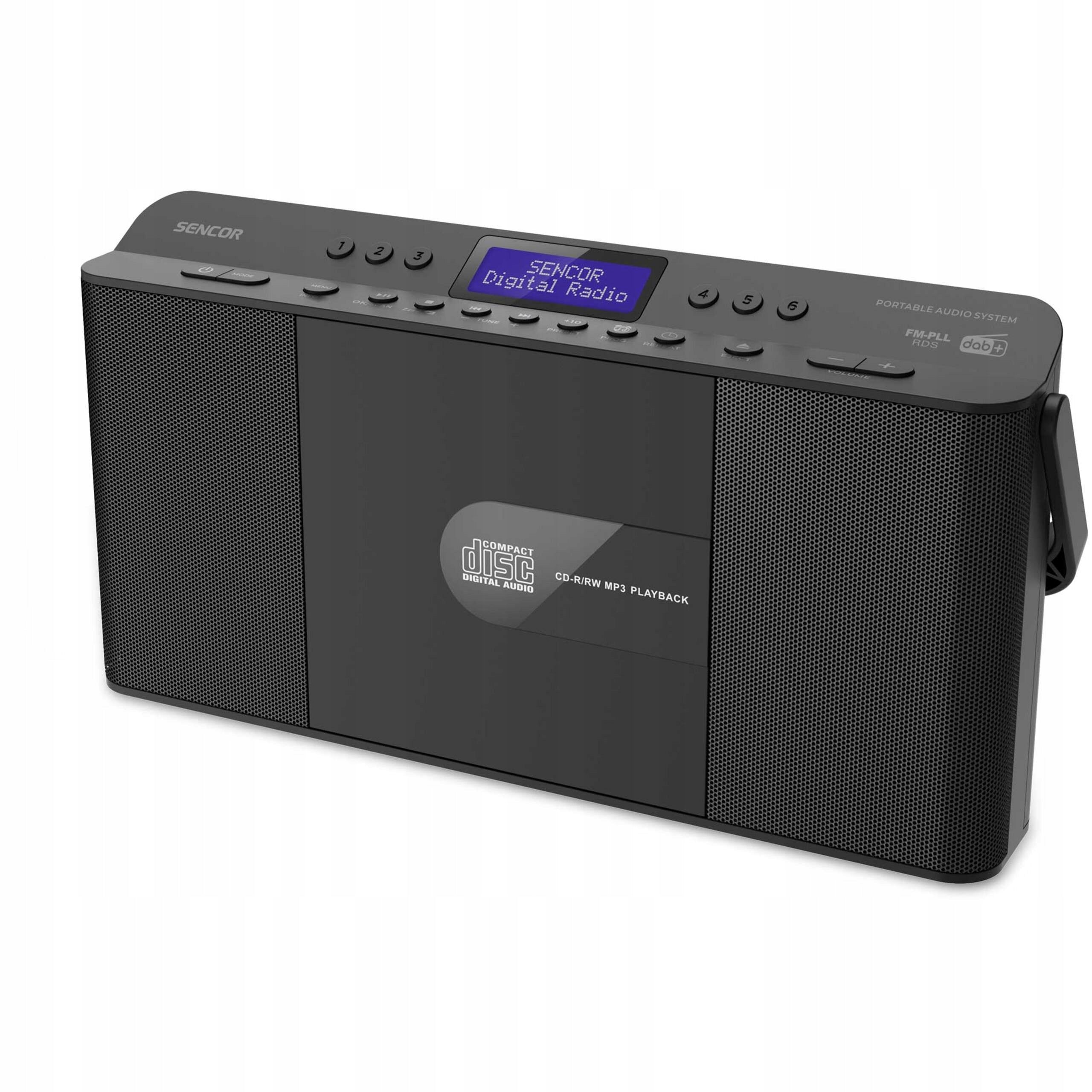 Portable DAB+ Radio Sencor SPT7500DB Bluetooth 5.3 USB CD 40 Stations Black