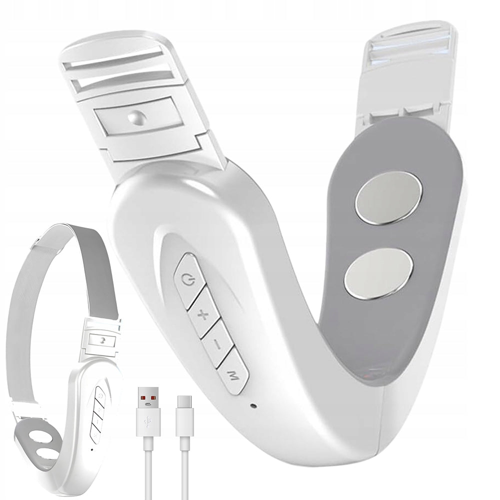 Portable EMS Massager for Double Chin - Microcurrents and Vibrations