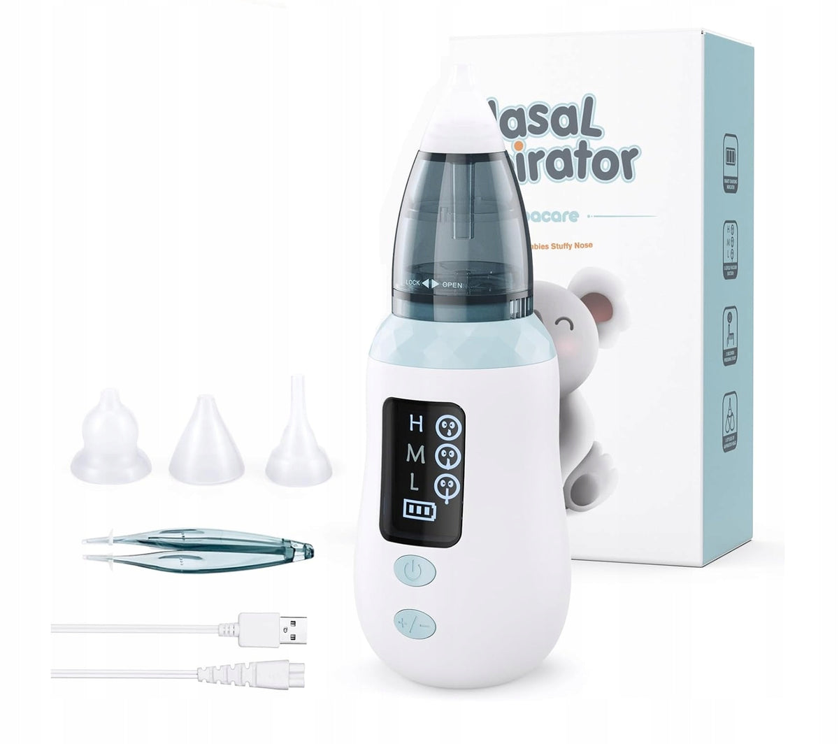 Portable Electric Baby Nasal Aspirator with 3 Suction Levels