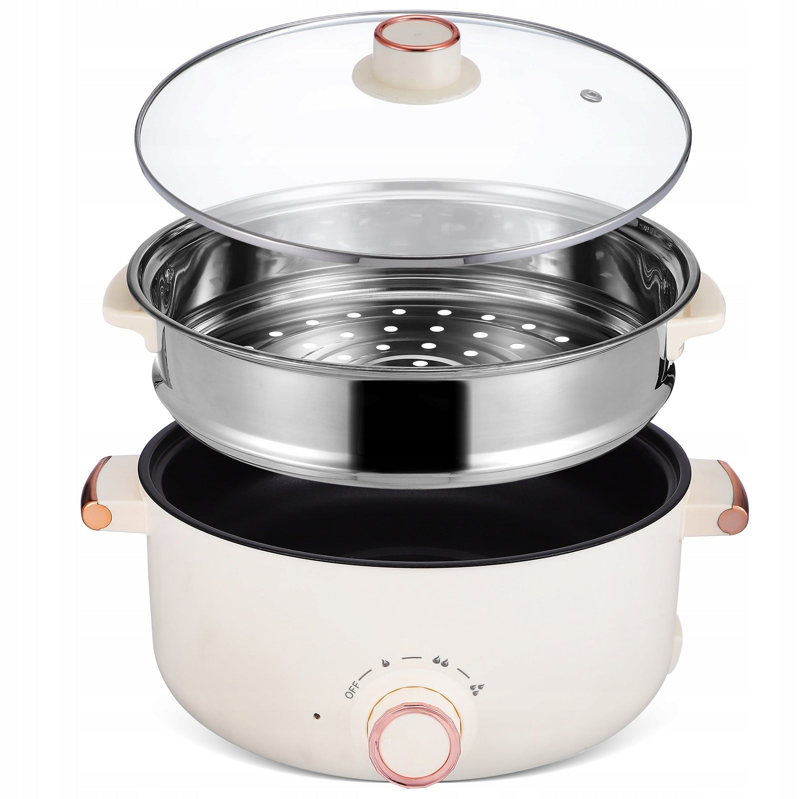 Portable Electric Hot Pot Multi-Function Pot Non-Stick Heating Pot 4L