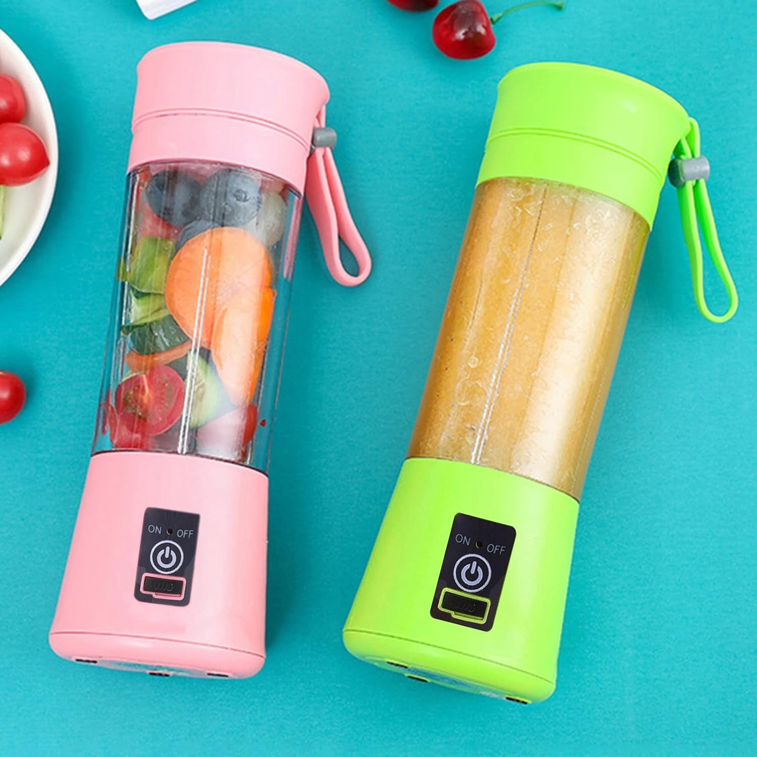 Portable Electric Juicer Cup USB Charging Fruit Vegetable Blender Dominant color white