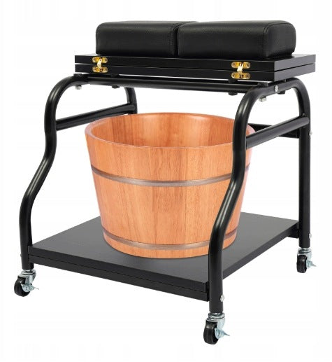 Portable Esthetician Trolley Cart Foot Bath Cart with Wheels 40*40cm