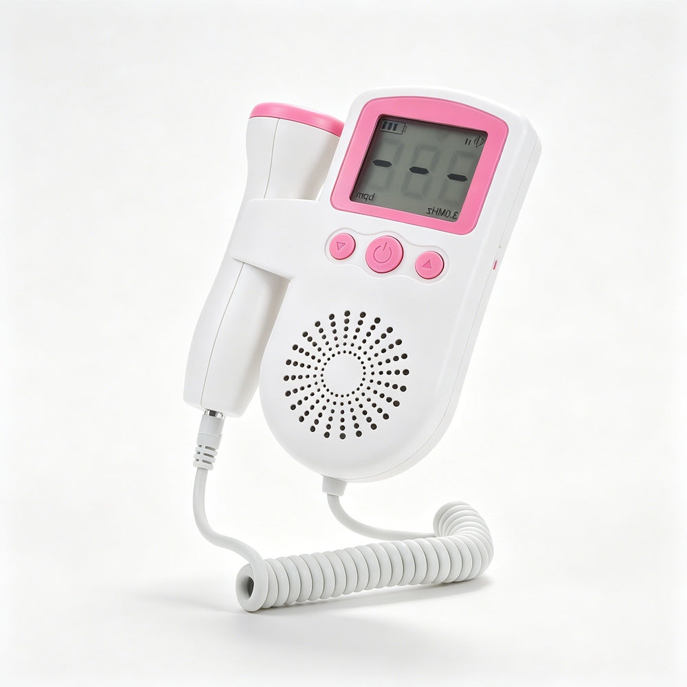 Portable Fetal Heartbeat Detector Ultrasonic Probe FHR Batteries Packaging status original