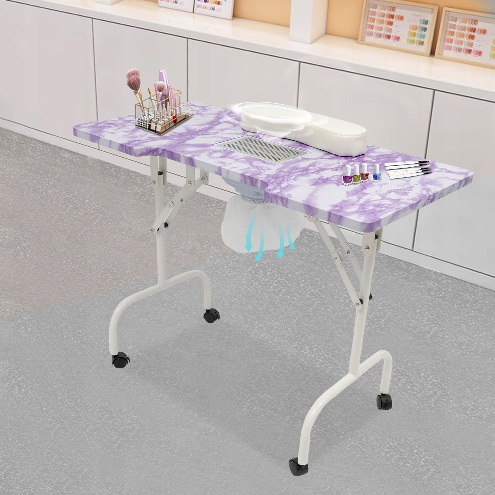 Portable Foldable Manicure Table with Vacuum EAN (GTIN) 747495470641