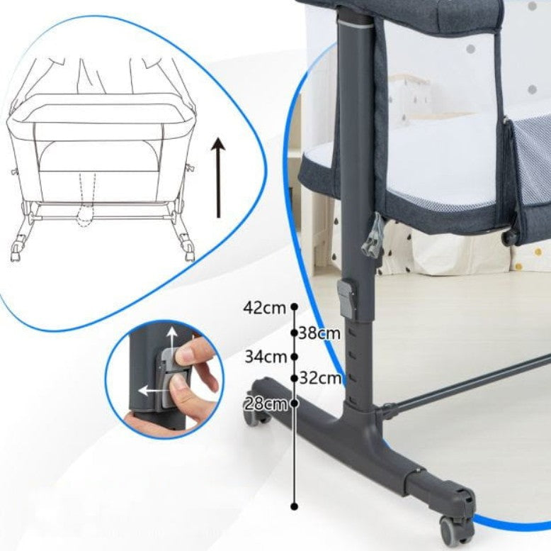 Portable Folding Baby Cot 2in1 84 x 53cm Brand Costway