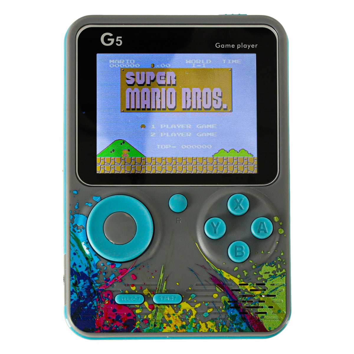 Portable Game Console Mini Electronic Retro 500 Games Grey Kik Brand Ikonka