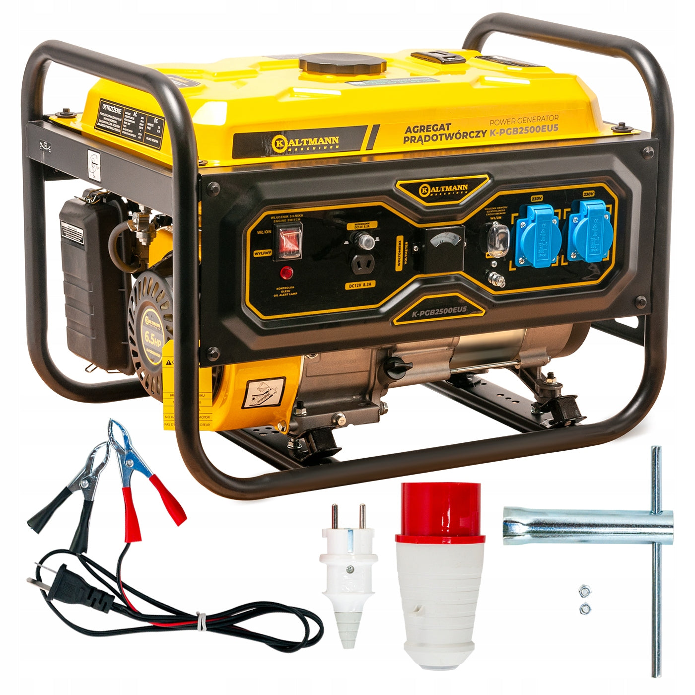 Portable Generator Set 2,2kW 6,5HP AVR petrol Generator Kaltmann Packaging status original