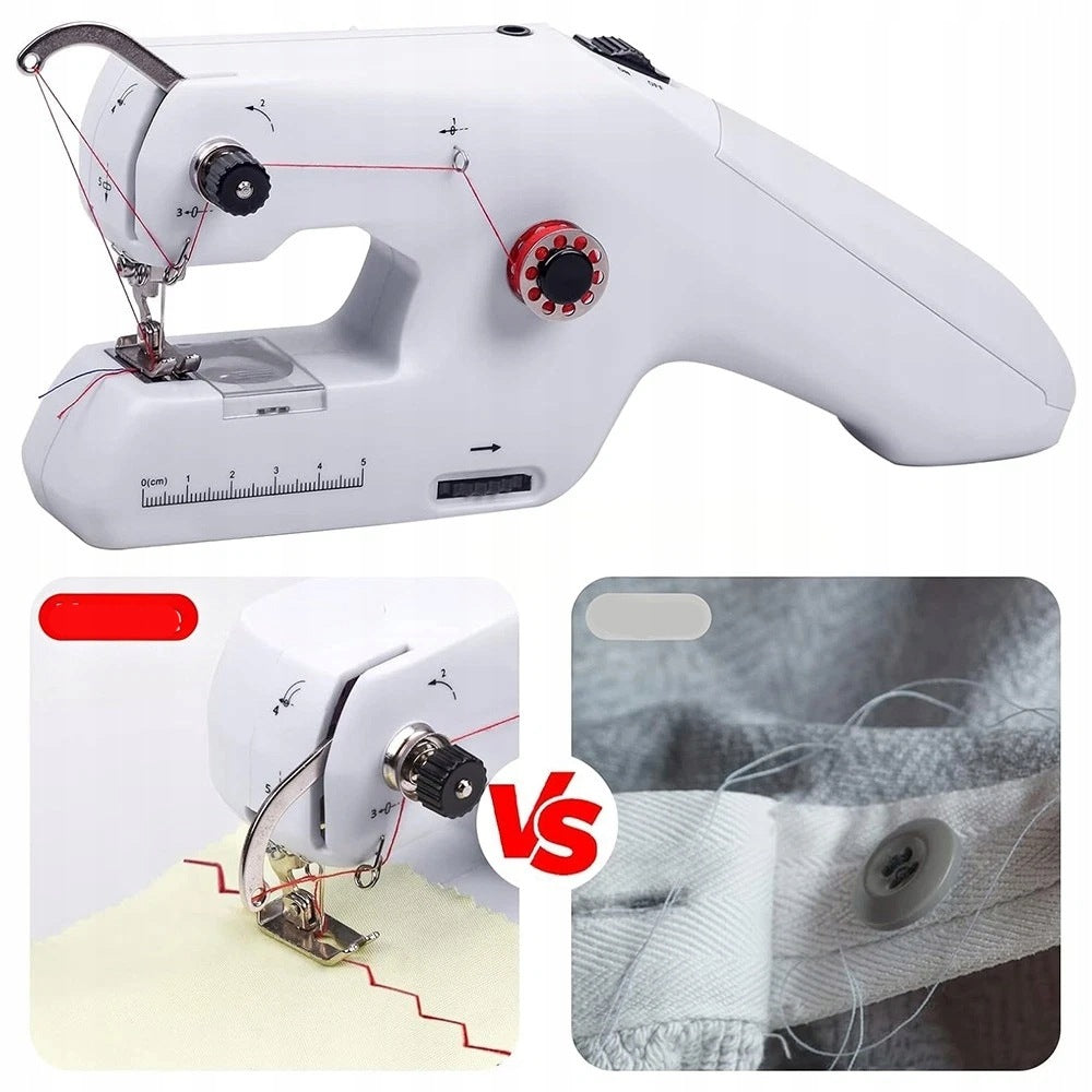 Portable Handheld DIY Double Thread Stitch Sewing Machine with DC Power Supply Brand no brand