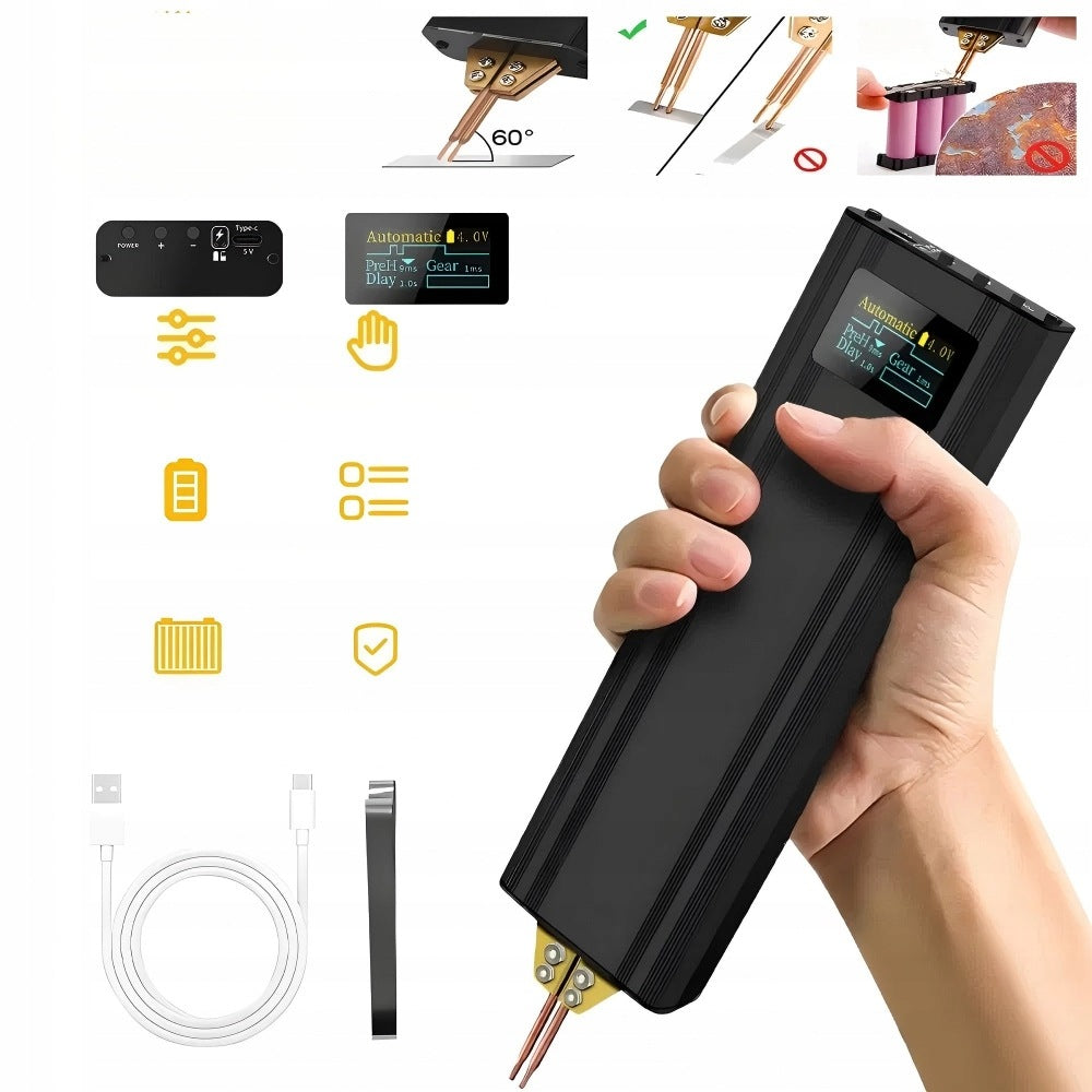 Portable Handheld Spot Welding Machine With Mini Screen For Cells Battery 18650 Brand Unbranded
